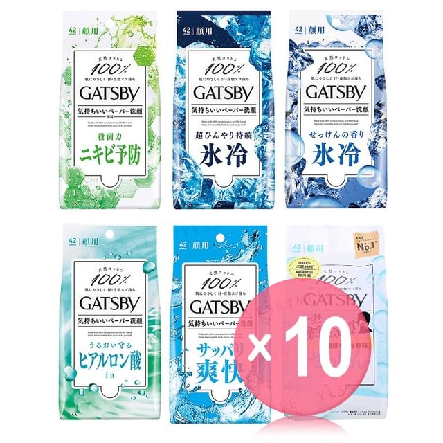 Mandom-Gatsby Facial Paper 10pcs Bundle Set