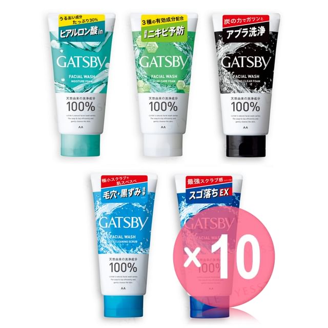 Mandom-Gatsby Facial Wash 10pcs Bundle Set