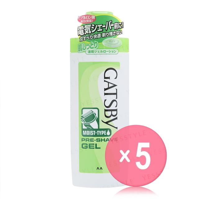 Mandom-Gatsby Moist-Type Pre-Shave Gel 5pcs Bundle Set