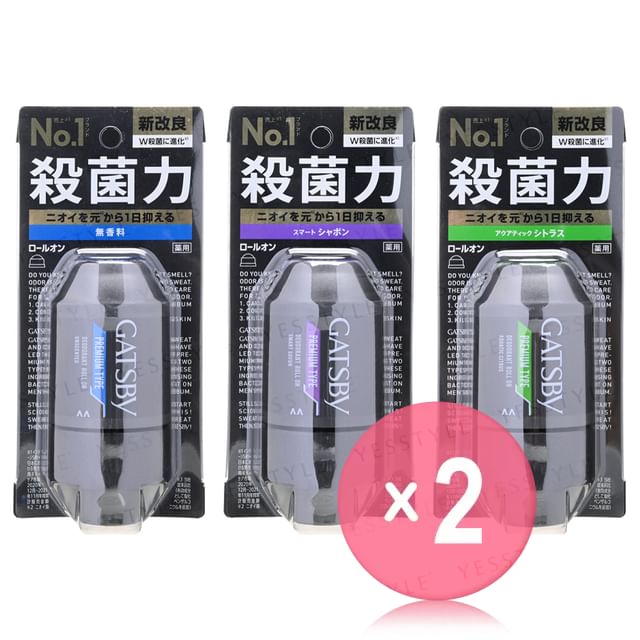 Mandom-Gatsby Premium Type Deodorant Roll On 2pcs Bundle Set
