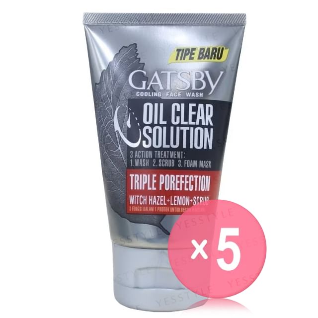 Mandom-Gatsby Triple Porefection Cooling Face Wash 5pcs Bundle Set