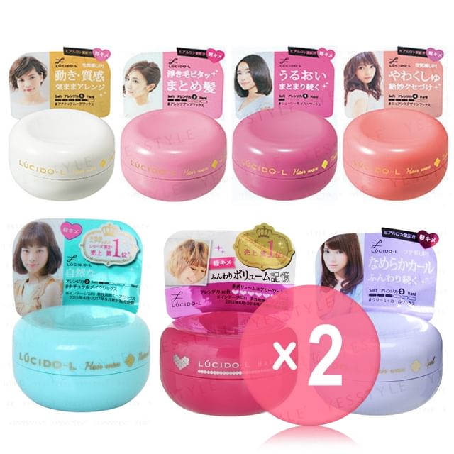 Mandom-Lucido-L Hair Wax 2pcs Bundle Set
