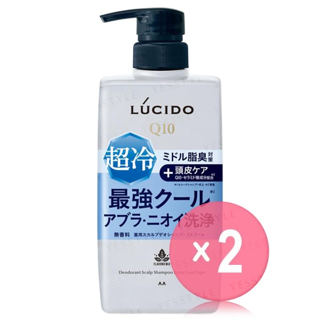 Mandom-Lucido Q10 Deodorant Scalp Shampoo Extra Cool Type 2pcs Bundle Set