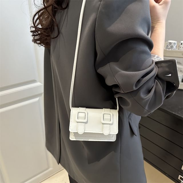 Maorong-Buckled Flap Crossbody Bag