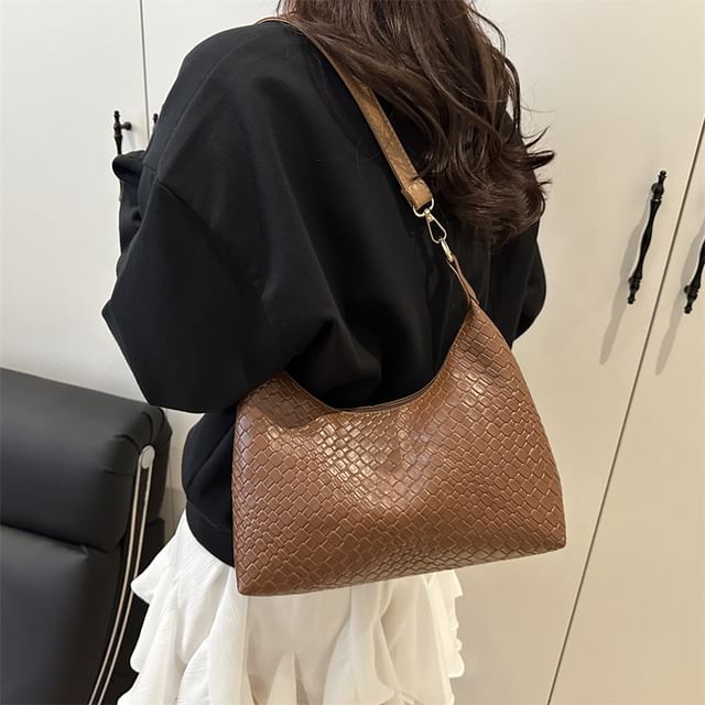 Maorong-Faux Leather Shoulder Bag