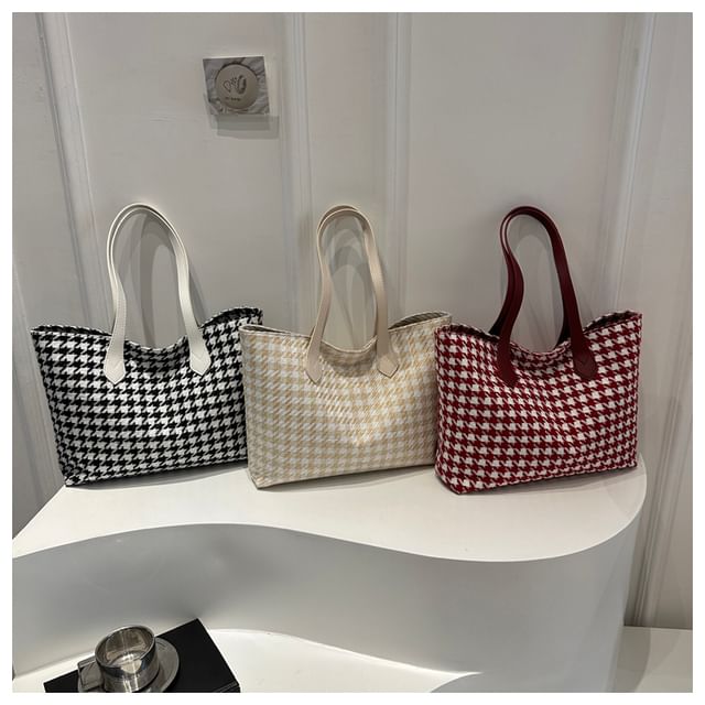 Maorong-Houndstooth Tote Bag
