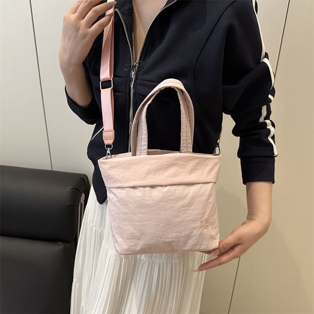 Maorong-Plain Crossbody Tote Bag