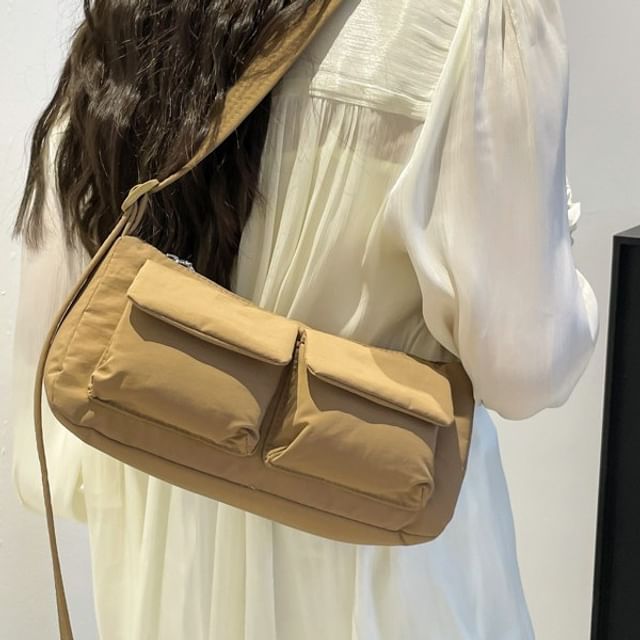 Maorong-Textile Plain Shoulder Bag