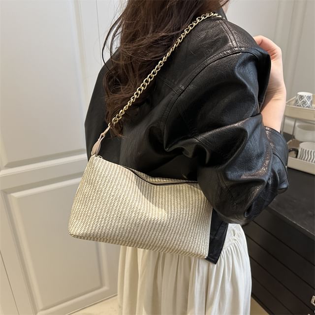 Maorong-Woven Chained Strap Shoulder Bag