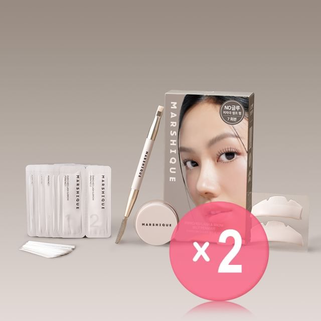 MARSHIQUE-Enriched Lash Brow Self Perm Kit 2pcs Bundle Set
