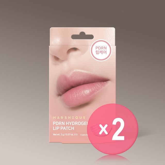 MARSHIQUE-PDRN Hydrogel Lip Patch 2pcs Bundle Set