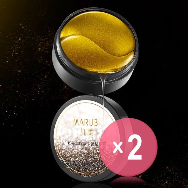 MARUBI-Black Shine Crystal Eye Mask 2pcs Bundle Set