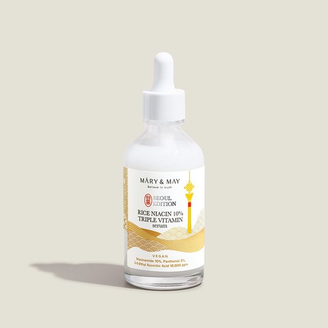 Mary-May-Rice Niacin 10 Triple Vitamin Serum Seoul Edition - Sérum Triplo de Vitaminas com Niacina de Arroz 10-80 Ml