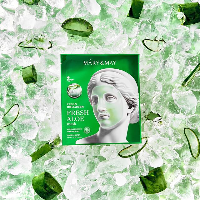 Mary-May-Masque hydrogel apaisant à laloe vera et collagène végane