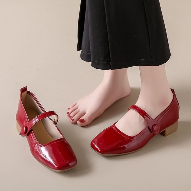 maryanette-Low Heel Plain Mary Jane Pumps