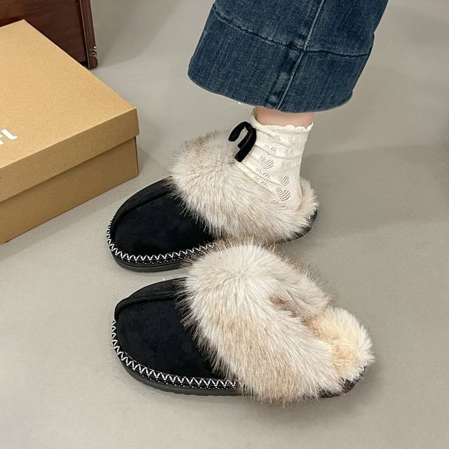maryanette-Platform Fleece-Lined Mules