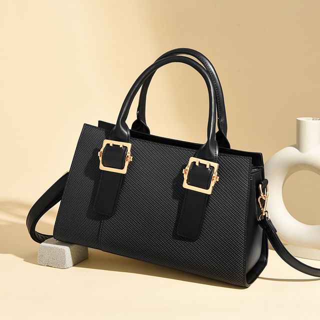 Mayanne-Buckled Panel Crossbody Tote Bag