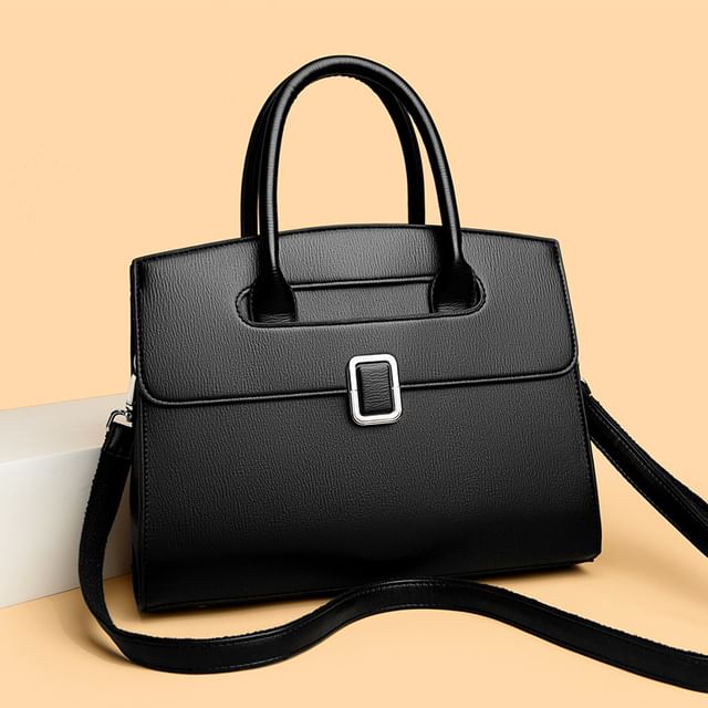 Mayanne-Top Handle Plain Crossbody Bag