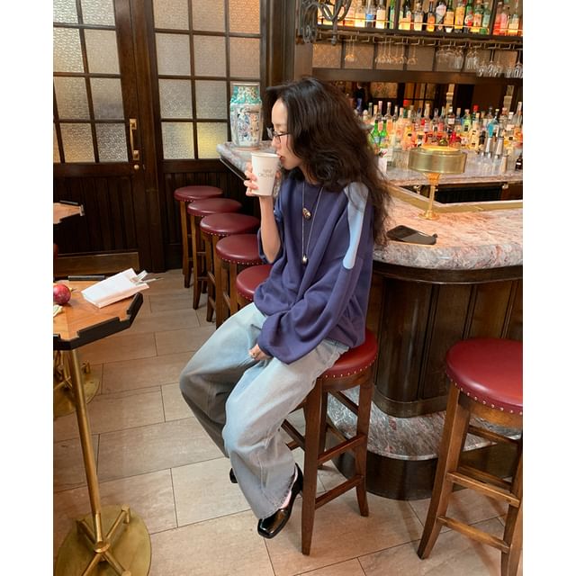 maybe-baby-Washed Wide-Leg Jeans