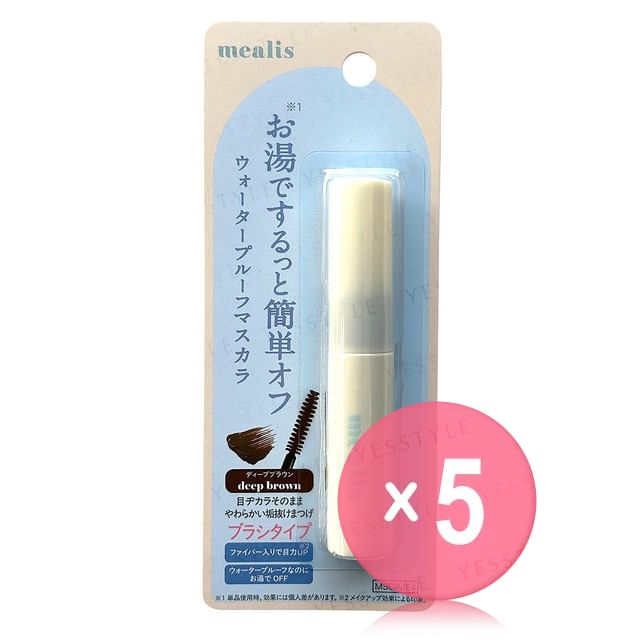 mealis-Hot Water Off Comb Mascara Deep Brown 5pcs Bundle Set