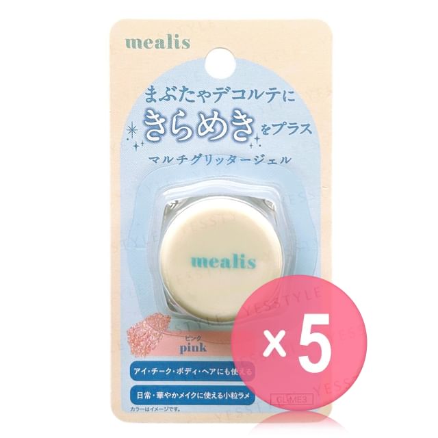 mealis-Multi Glitter Gel Pink 5pcs Bundle Set