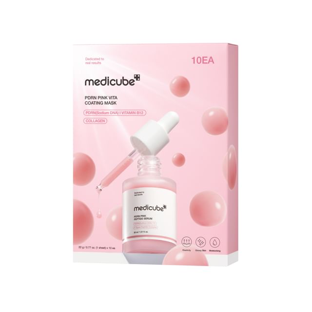medicube-PDRN Pink Vita Coating Mask Set - Kit de Máscaras Faciais