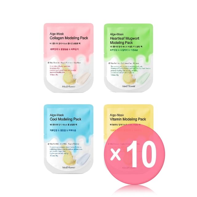 MediFlower-Alge-Mask Modeling Pack - 4 Types 10pcs Bundle Set