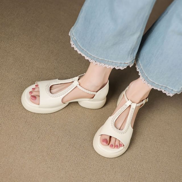 Megan-Platform Cutout Sandals