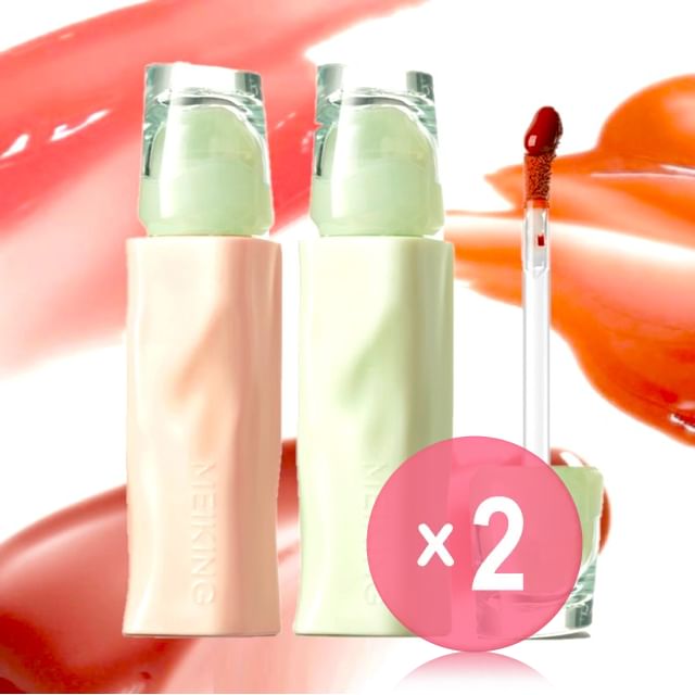 MEIKING-Crystal Lip Glaze - 3 Colors 2pcs Bundle Set