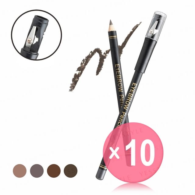 MEKO-2 In One Eyebrow Pencil 10pcs Bundle Set