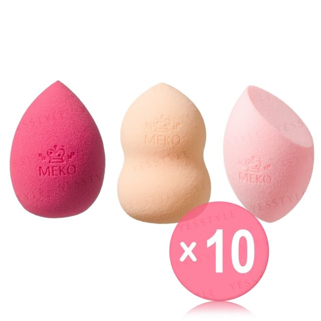 MEKO-3D Elastic Beauty Makeup Egg 10pcs Bundle Set