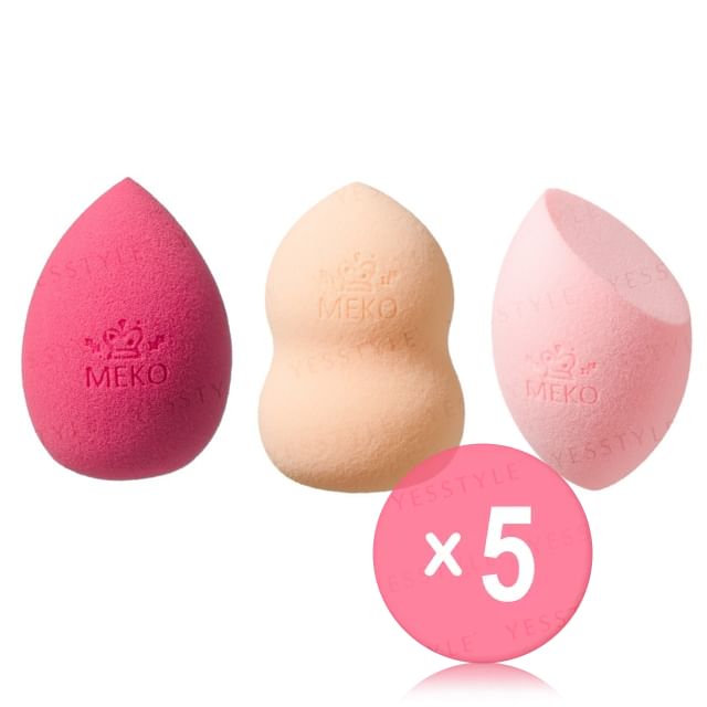 MEKO-3D Elastic Beauty Makeup Egg 5pcs Bundle Set