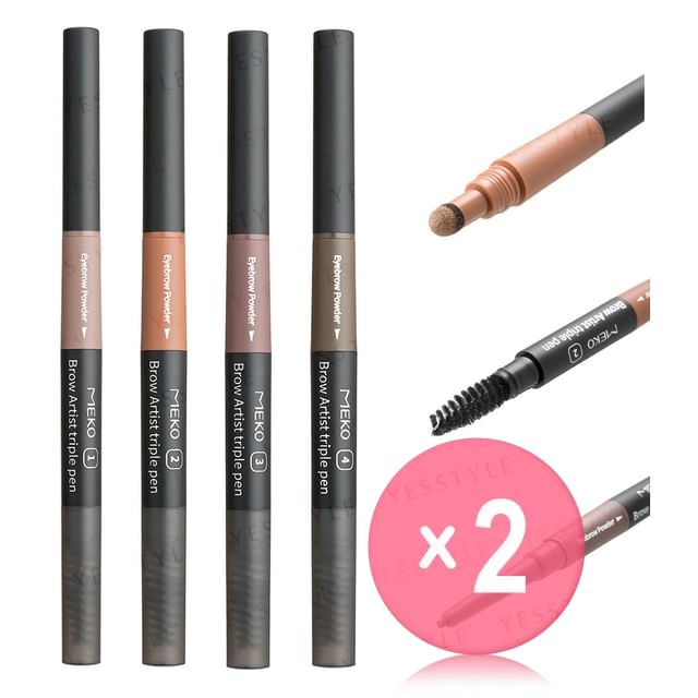 MEKO-Brow Artist Triple Pen 2pcs Bundle Set