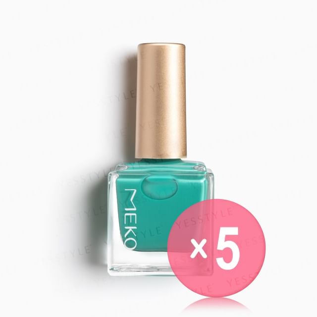 MEKO-Fingertip Play Light Nail Polish 02 Mint Green 5pcs Bundle Set