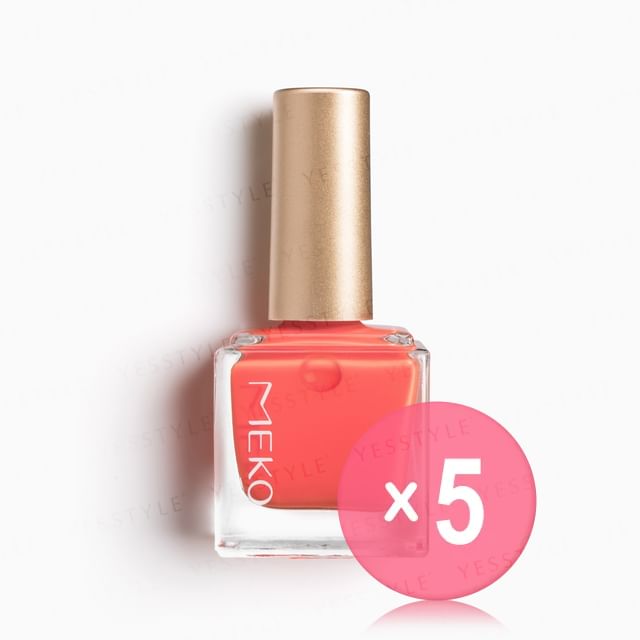 MEKO-Fingertip Play Light Nail Polish 07 Orange 5pcs Bundle Set