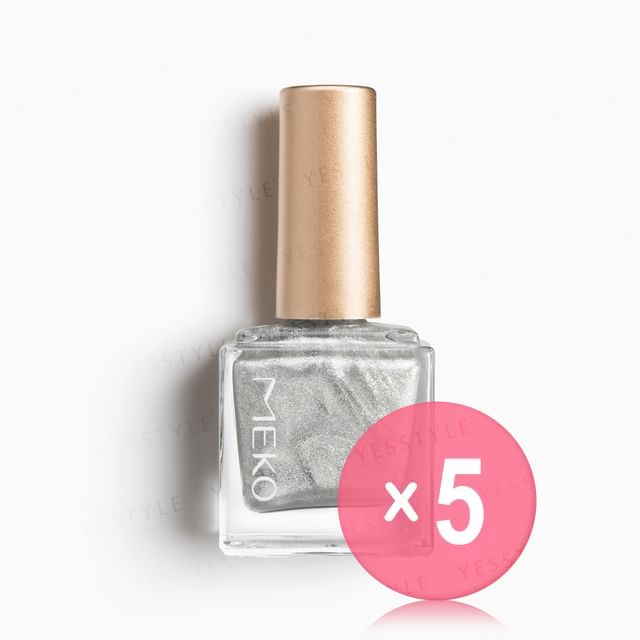 MEKO-Fingertip Play Light Nail Polish 12 Silver 5pcs Bundle Set