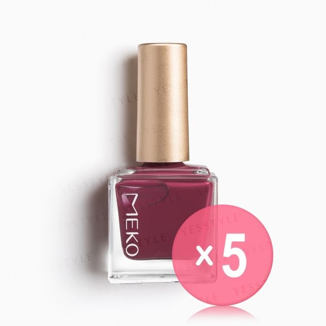MEKO-Fingertip Play Light Nail Polish 22 Bordeaux 5pcs Bundle Set