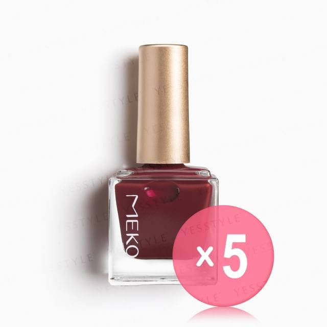 MEKO-Fingertip Play Light Nail Polish 25 Deep Brown 5pcs Bundle Set