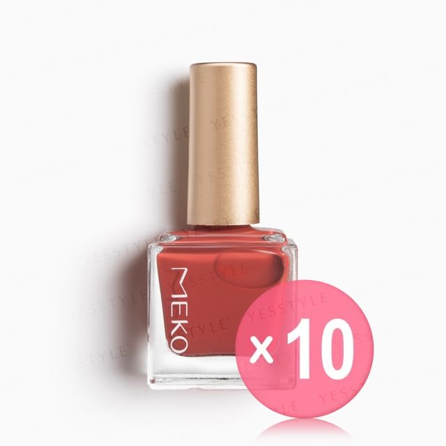 MEKO-Fingertip Play Light Nail Polish 27 Brick Red 10pcs Bundle Set
