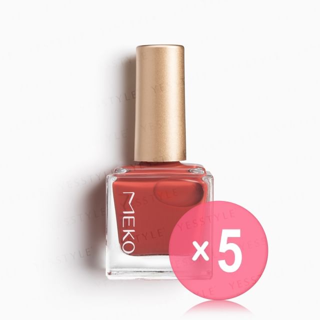 MEKO-Fingertip Play Light Nail Polish 27 Brick Red 5pcs Bundle Set