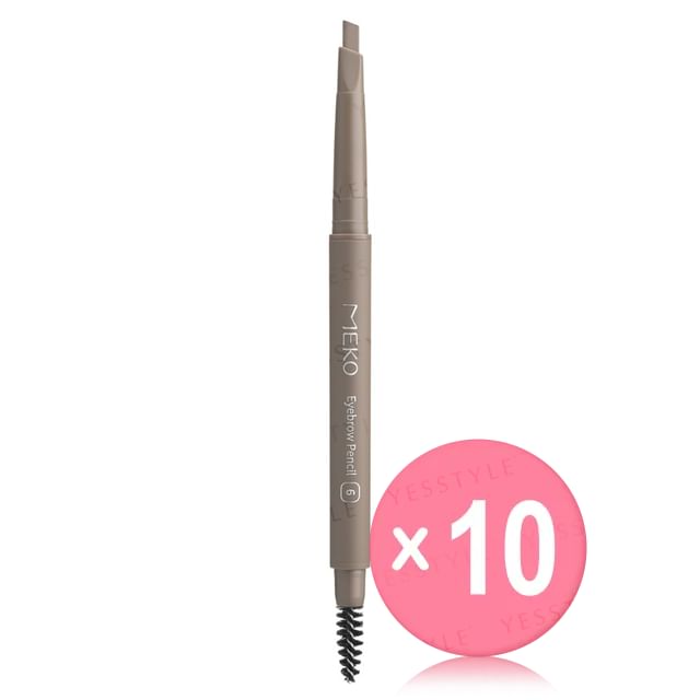 MEKO-Perfect Vision 3D Eyebrow Pencil 06 Linen Gray 10pcs Bundle Set