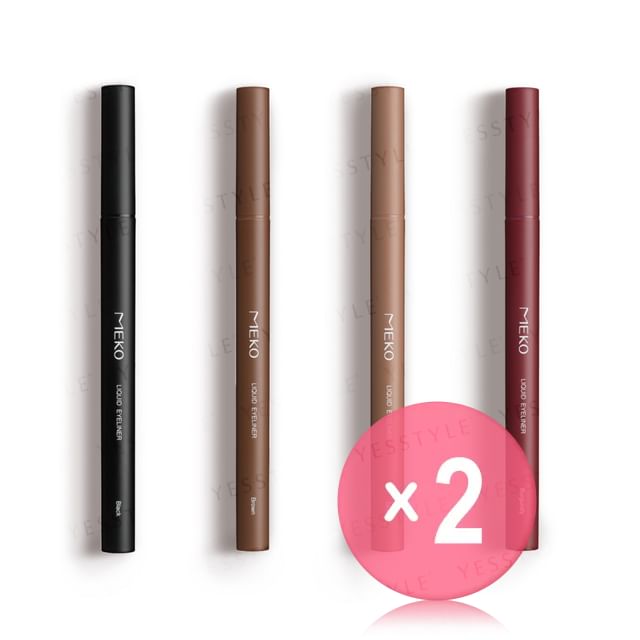 MEKO-Precision Micro Tip Liquid Eyeliner 2pcs Bundle Set