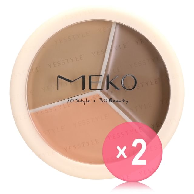 MEKO-Professional Makeup Concealer Palette 02 Medium 2pcs Bundle Set