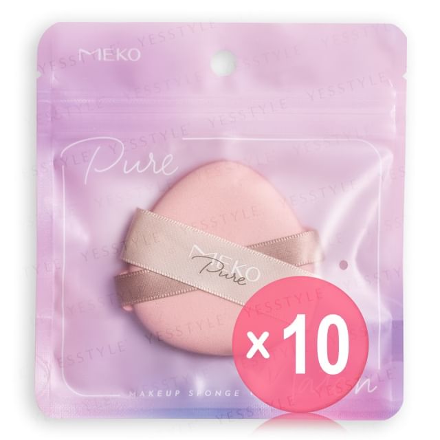 MEKO-Pure Match One-Click Angled Powder Puff 10pcs Bundle Set