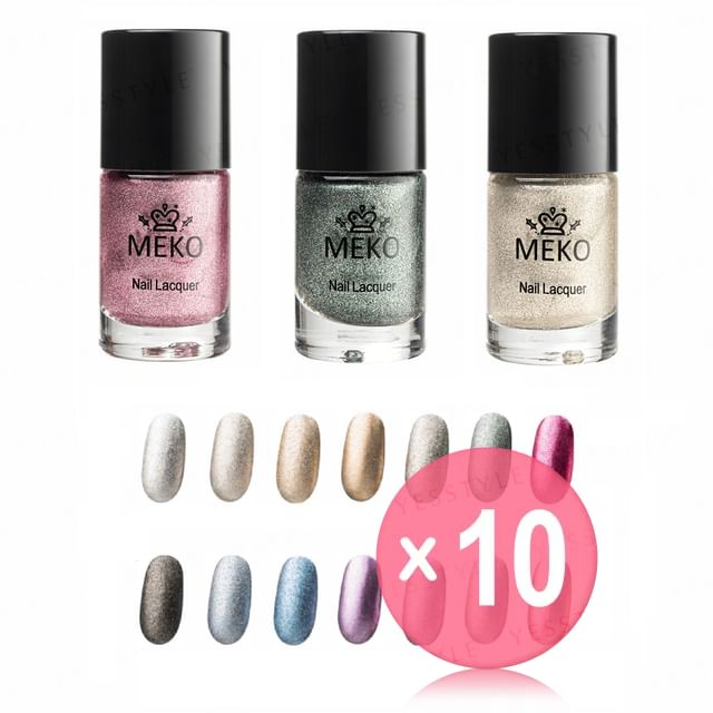 MEKO-Quicksand Starry Sky Series Nail Polish 10pcs Bundle Set