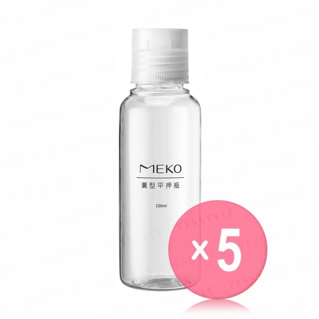 MEKO-Round Flat Bottle 100ml 5pcs Bundle Set