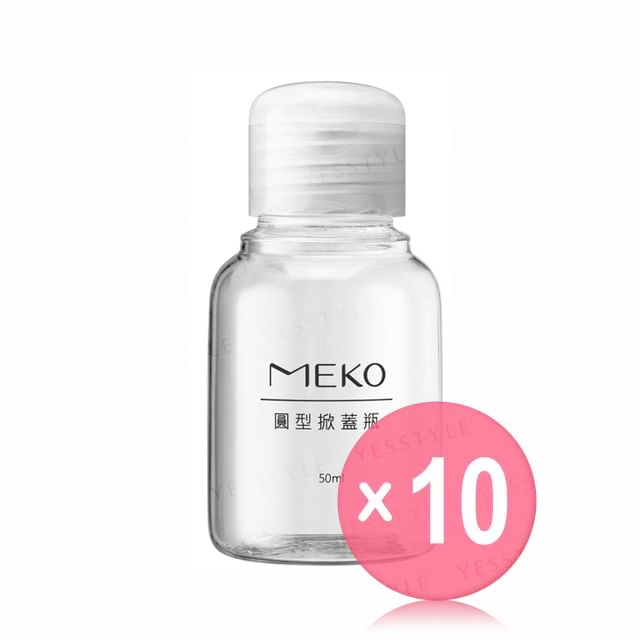 MEKO-Round Flat Bottle 50ml 10pcs Bundle Set