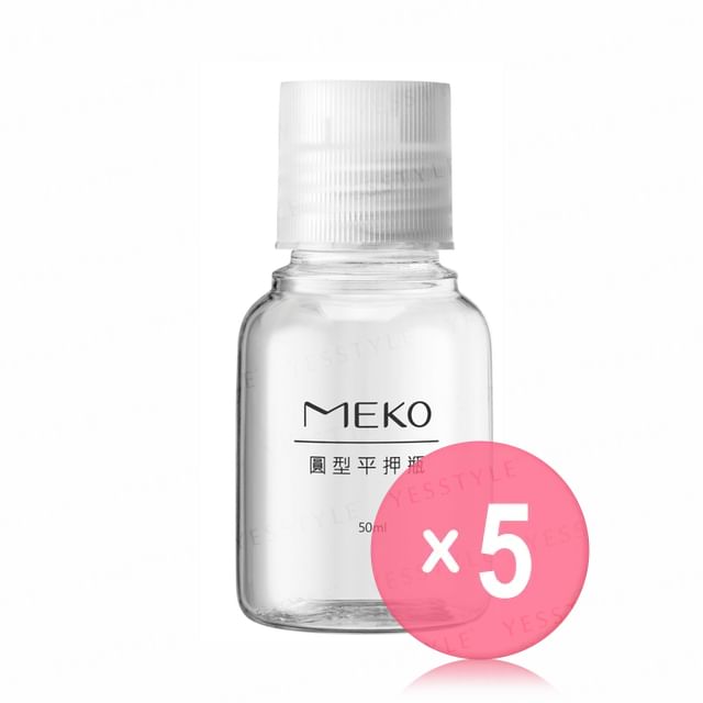 MEKO-Round Flat Bottle 50ml 5pcs Bundle Set