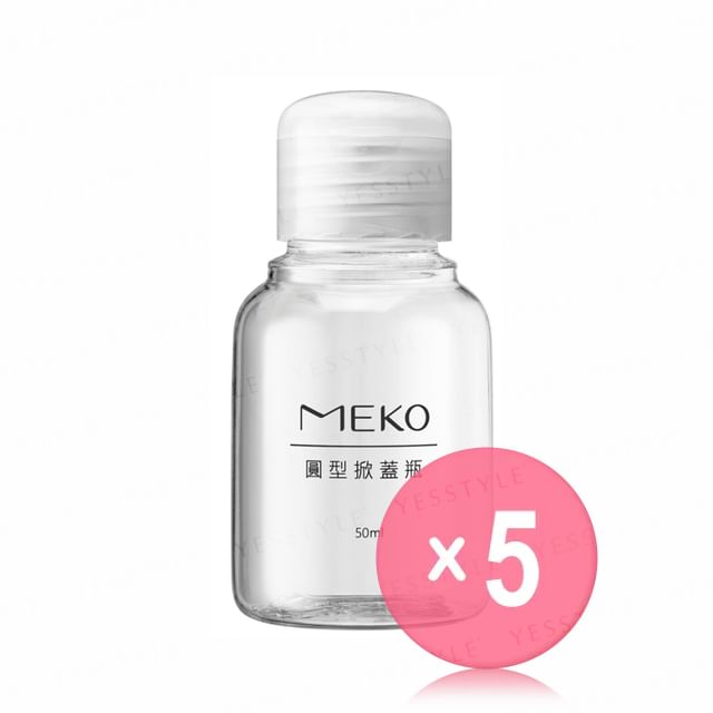 MEKO-Round Flat Bottle 50ml 5pcs Bundle Set