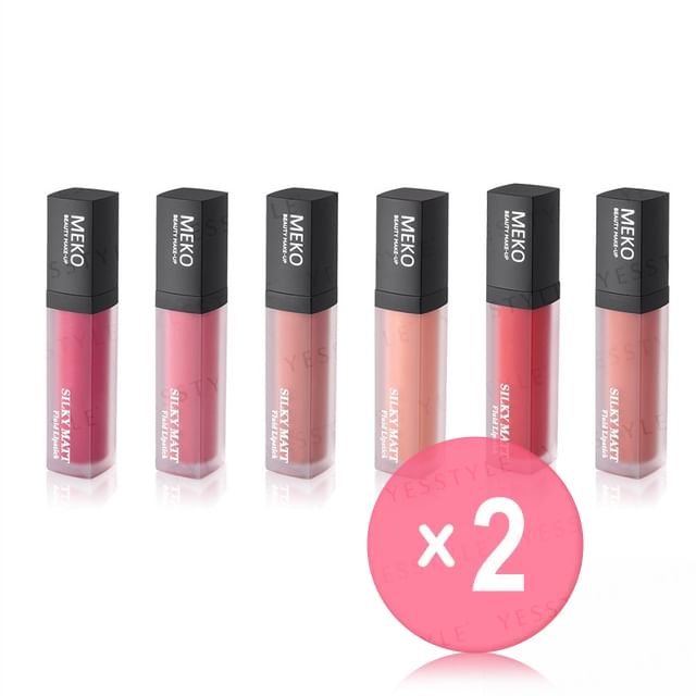 MEKO-Silky Matt Fluid Lipstick 2pcs Bundle Set